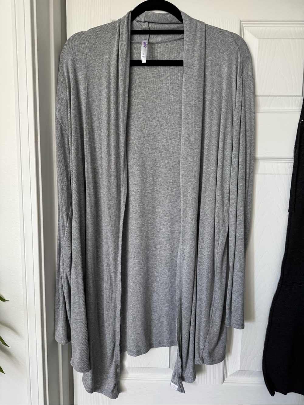 High low open cardigan